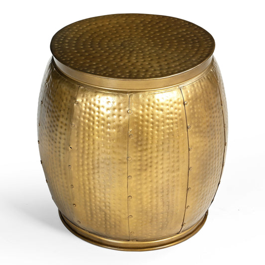 Brass Look - Hammered Side Table - STripleB