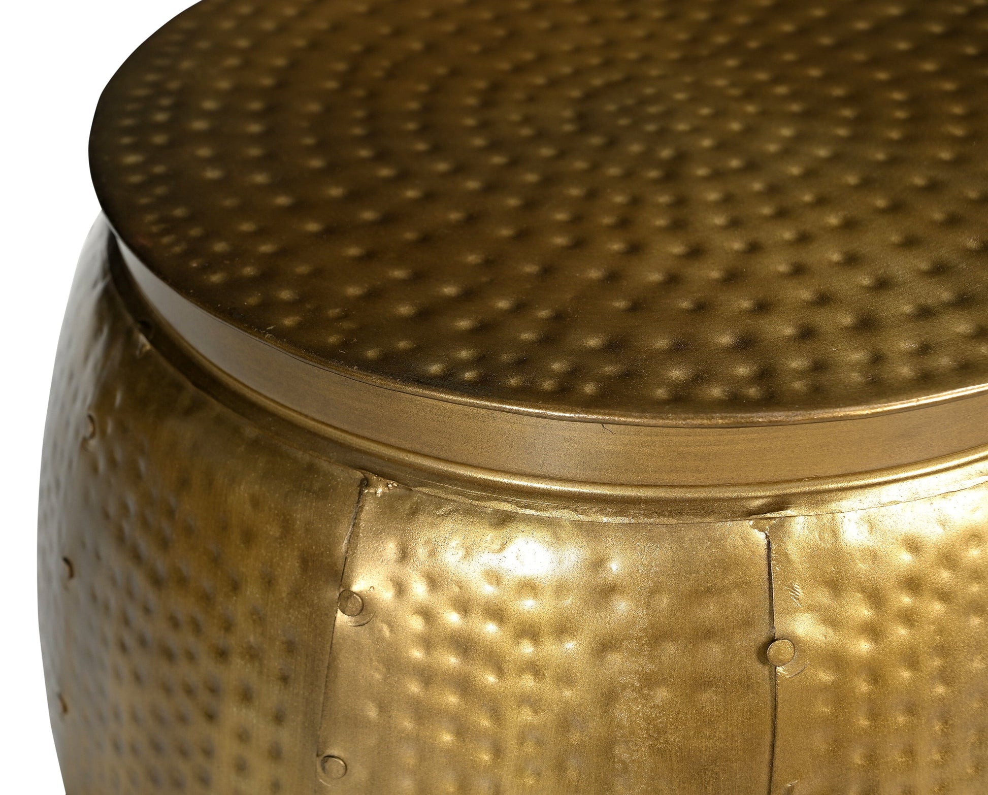 Brass Look - Hammered Side Table - STripleB
