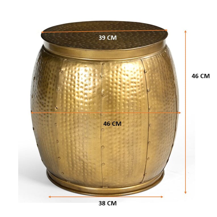 Brass Look - Hammered Side Table - STripleB