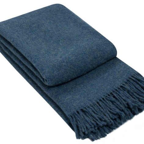 Brighton Throw - 100% NZ Wool - Navy - STripleB