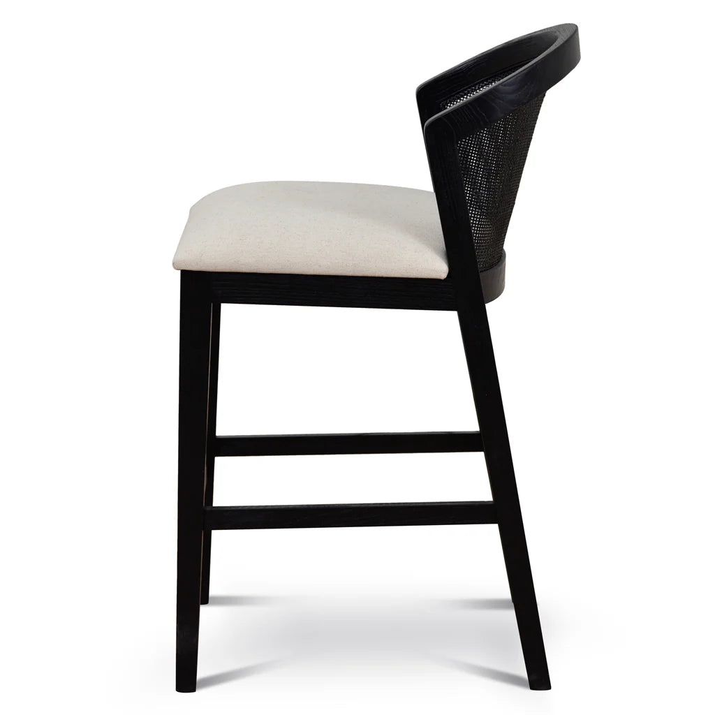 CBS8808-LJ Black Elm Barstool - Light Beige - STripleB