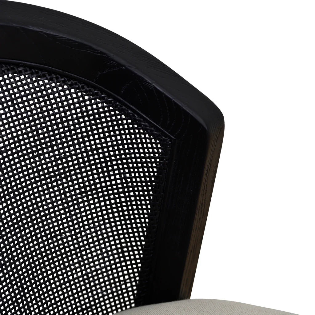 Black Elm Barstool - Light Beige - STripleB 