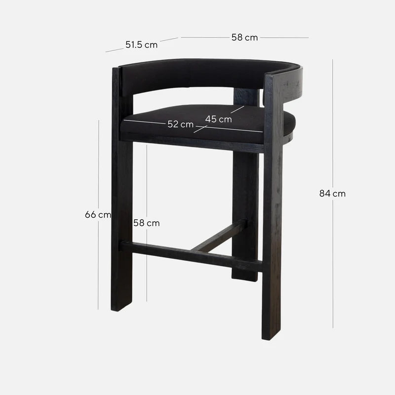 ELM Barstool - Full Black - STripleB 