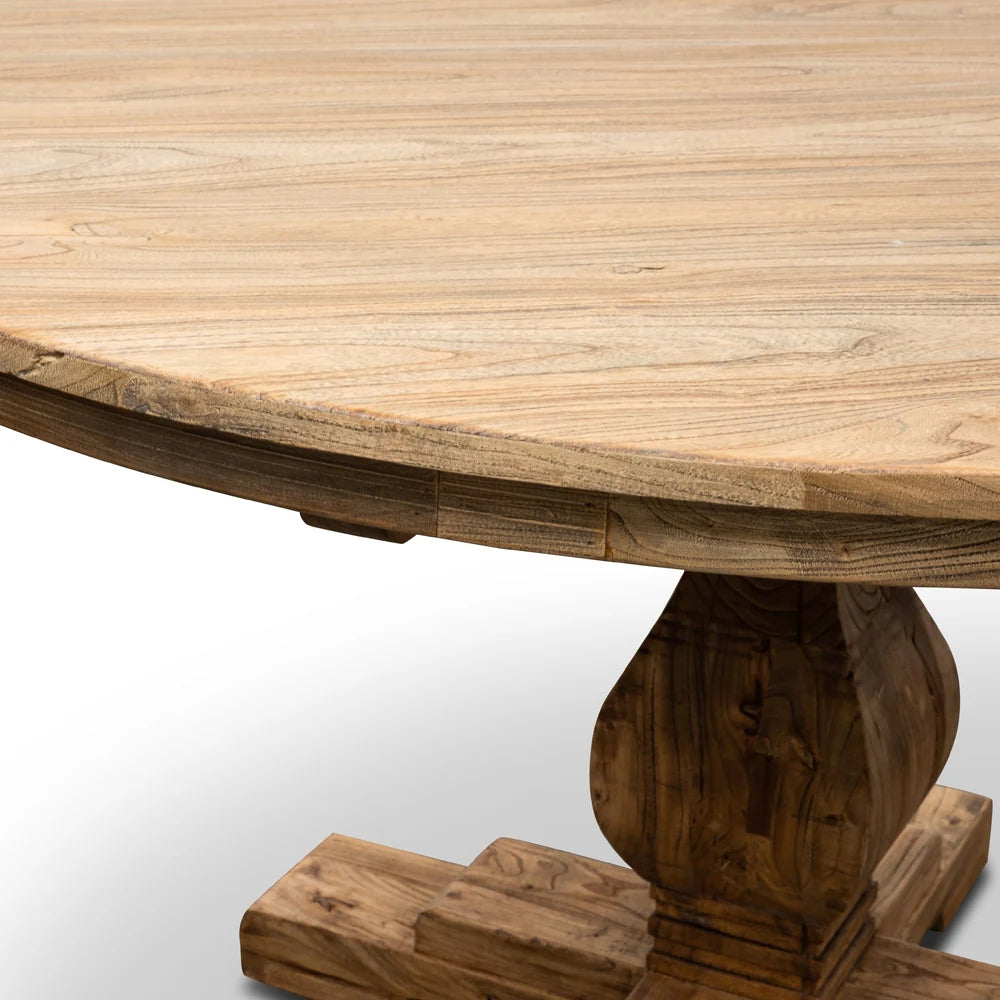 CDT2759 Round Dining Table 140cm - Rustic Natural - STripleB