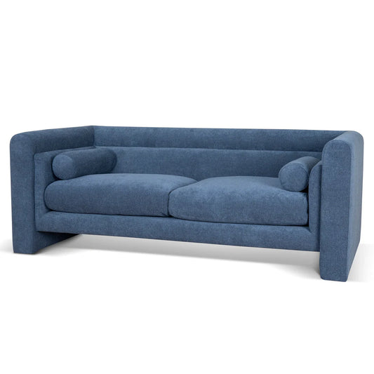 2-Seater Fabric Sofa - Navy Blue - STripleB
