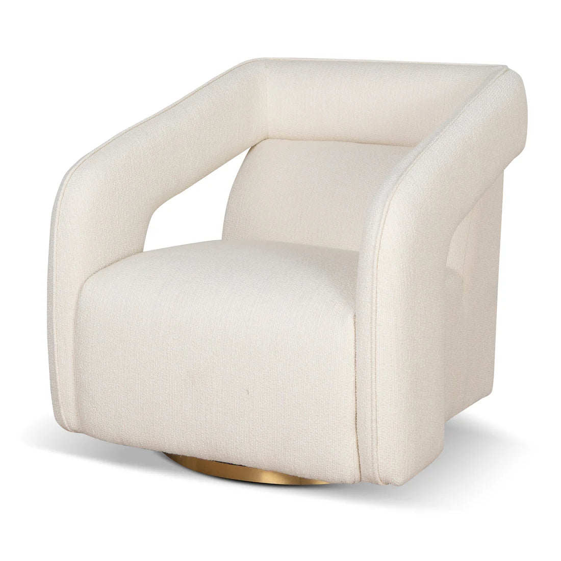 CLC10195-CA Swivel Armchair - White - STripleB