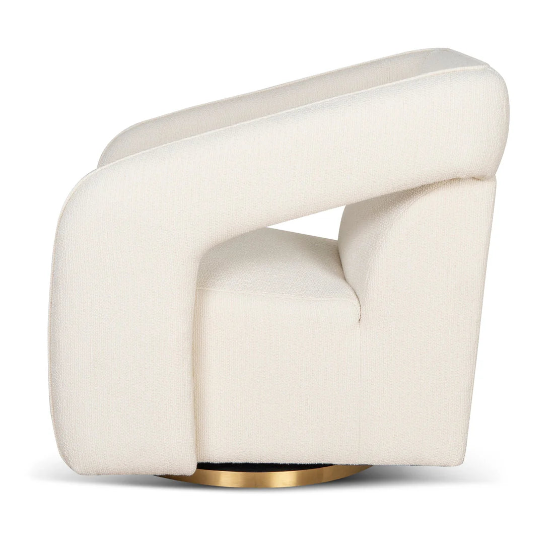 CLC10195-CA Swivel Armchair - White - STripleB