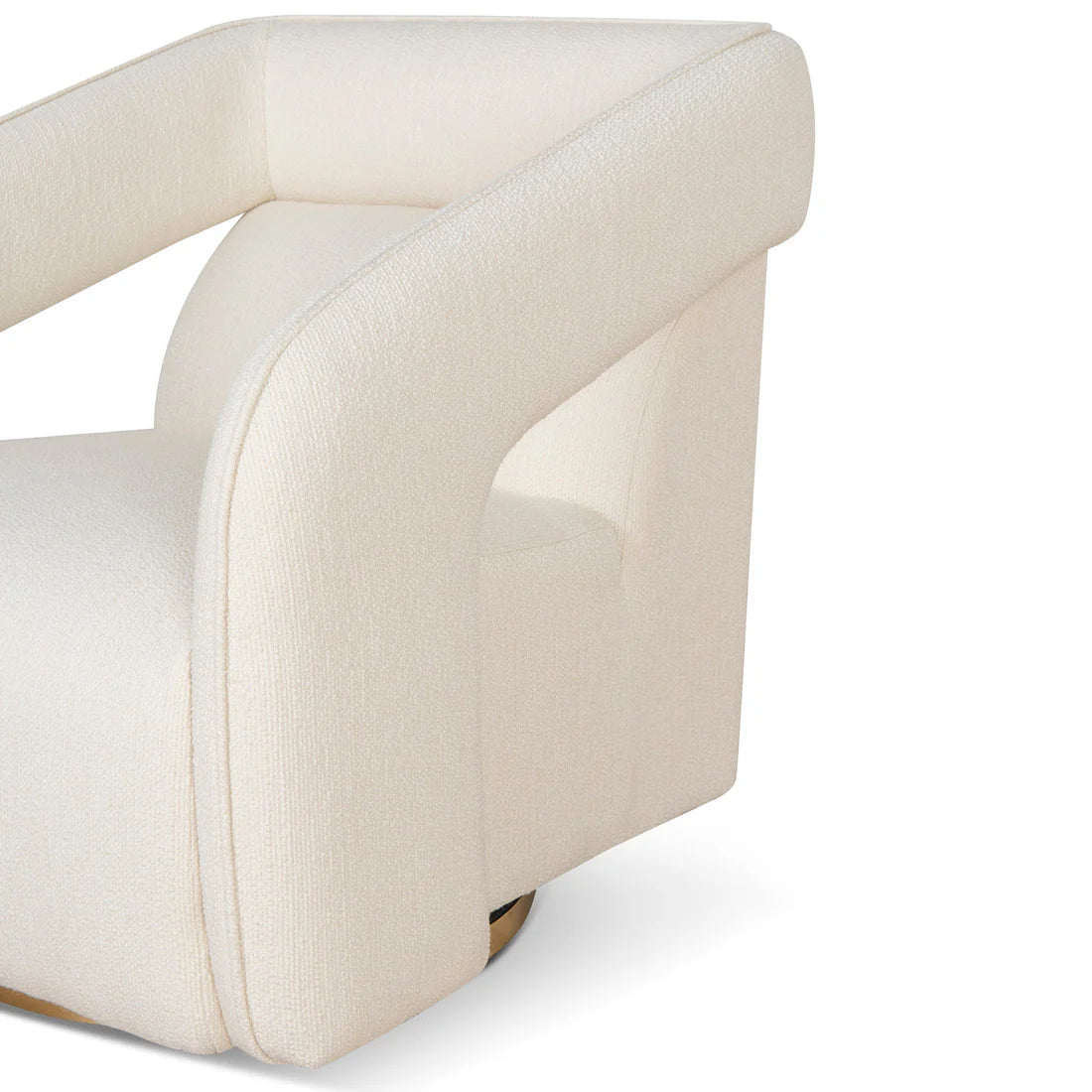 CLC10195-CA Swivel Armchair - White - STripleB