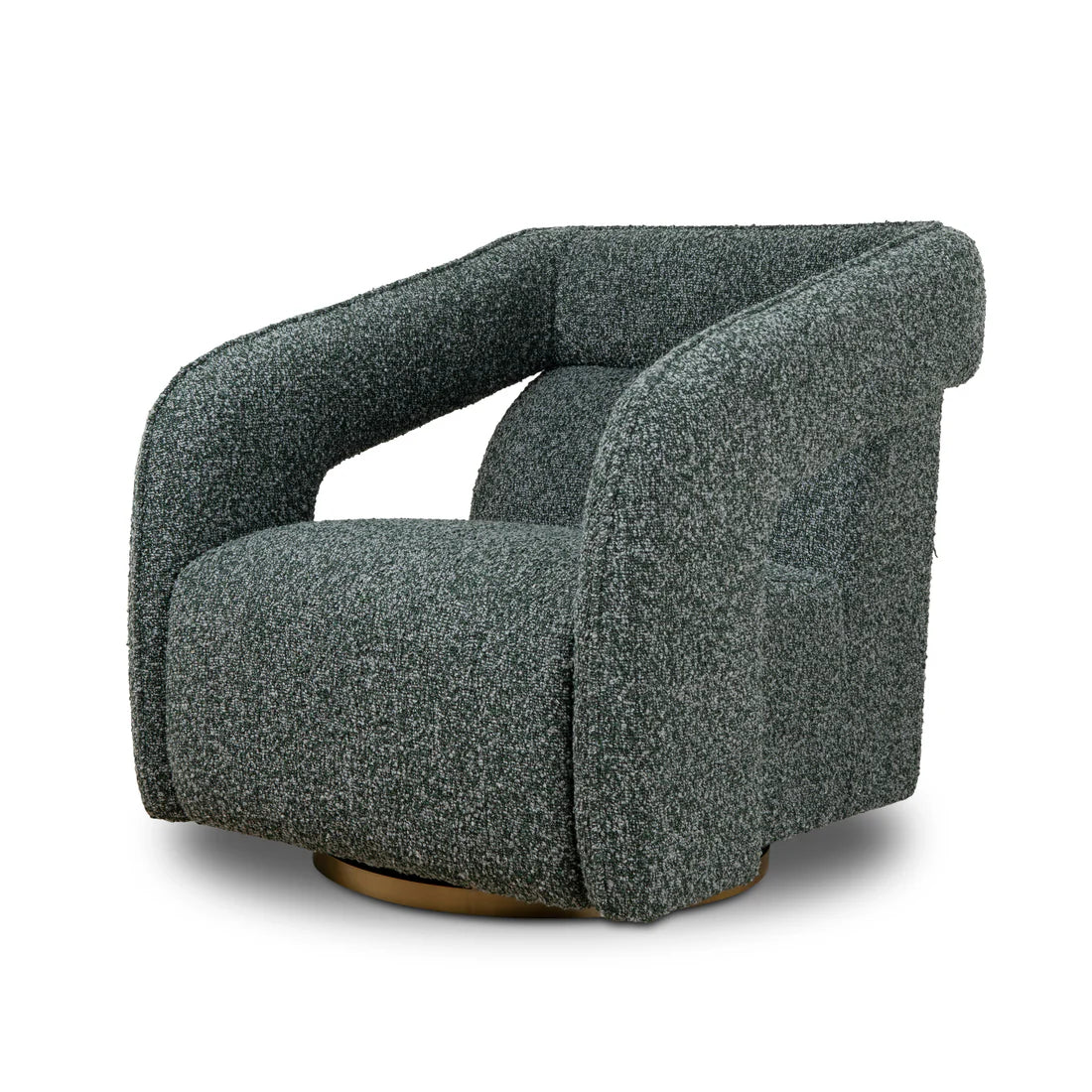 CLC8910-CA Swivel Armchair - Green Boucle - STripleB