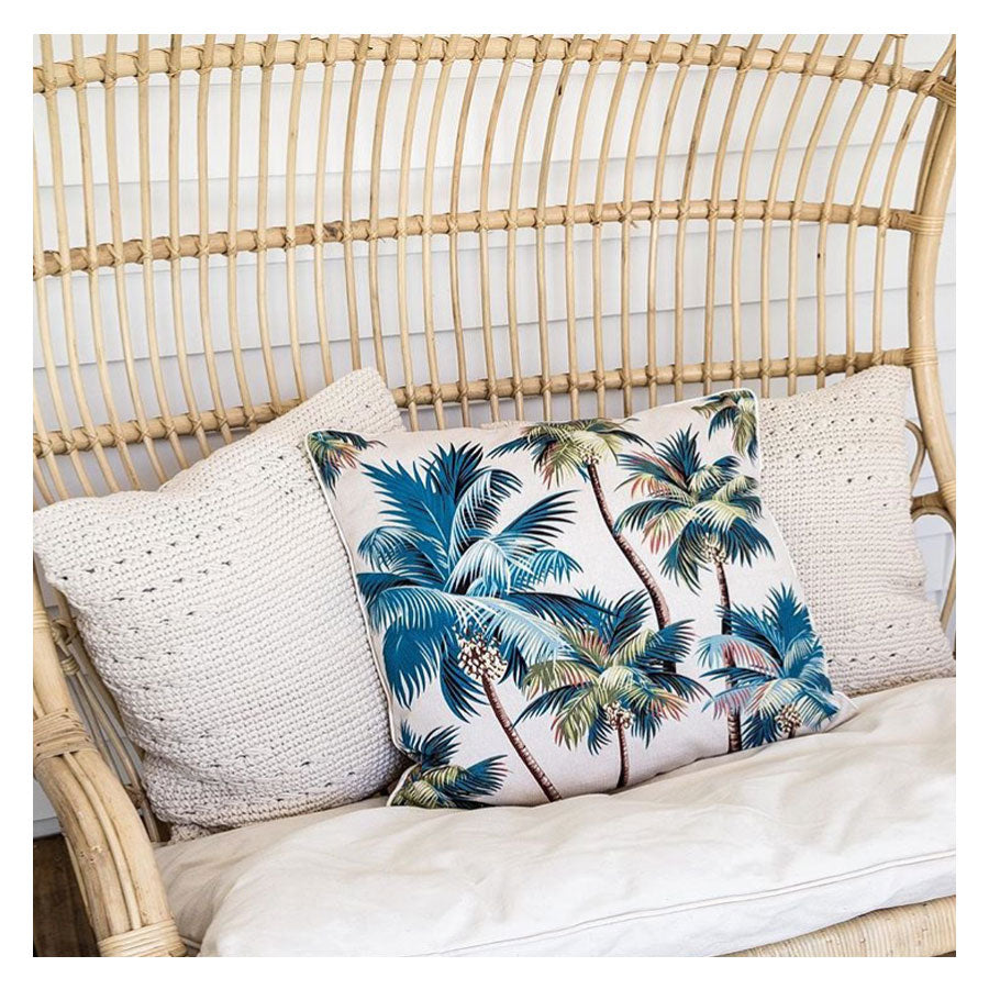 Cushion Cover-With Piping-Palm Trees Natural-60cm x 60cm - STripleB