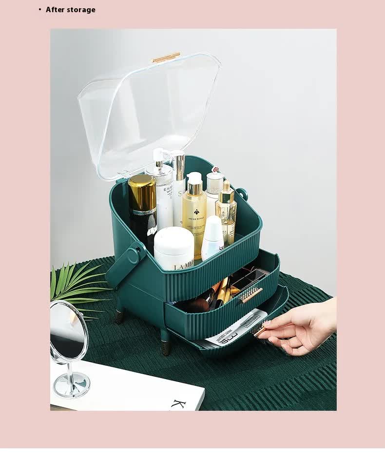 Dark Green - Multifunctional Makeup Organizer - STripleB