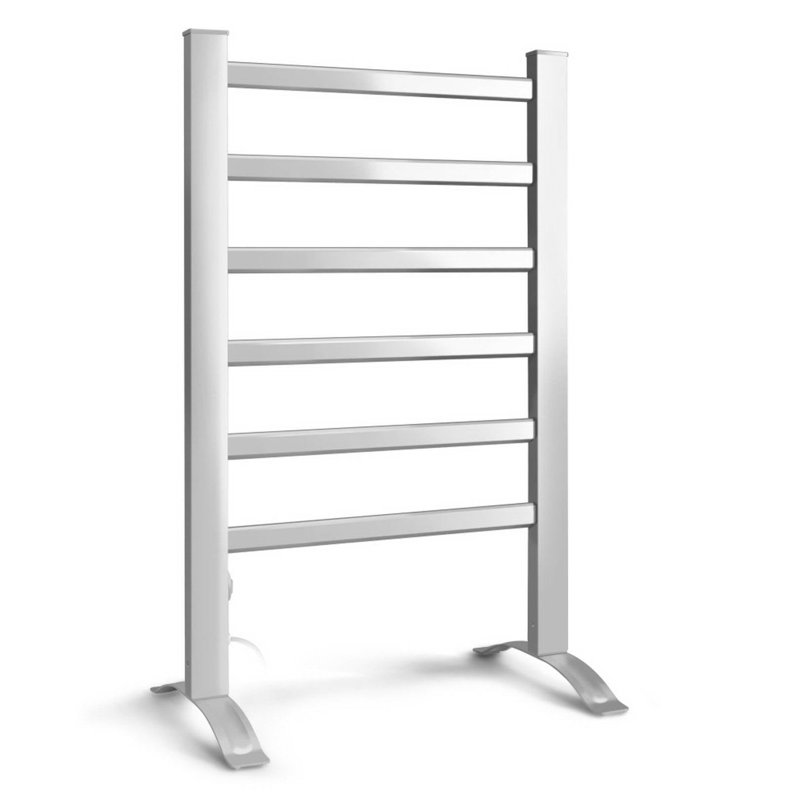 Devanti Electric Heated Towel Rail Rack 6 Bars Freestanding Clothes Dry Warmer - STripleB 