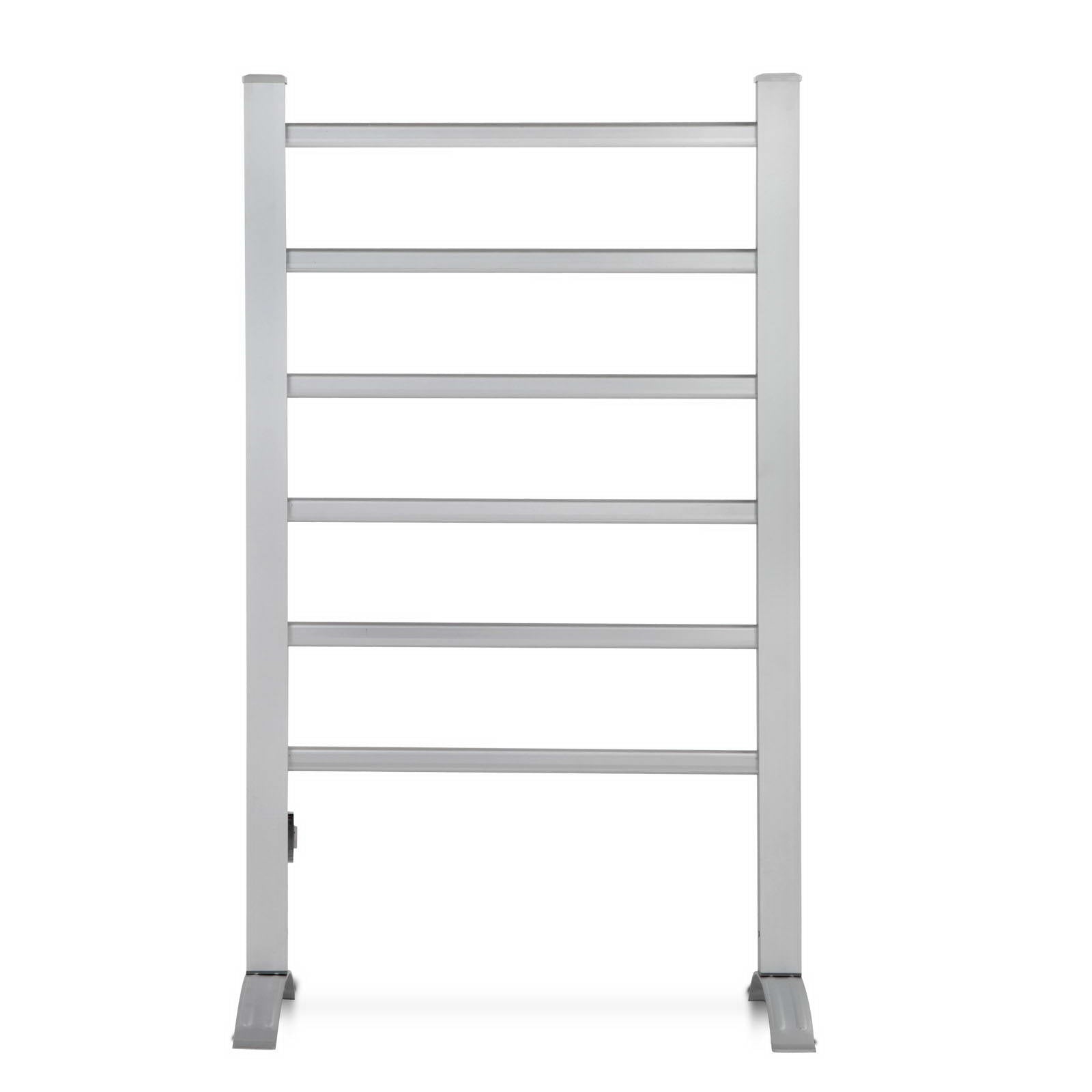Devanti Electric Heated Towel Rail Rack 6 Bars Freestanding Clothes Dry Warmer - STripleB 