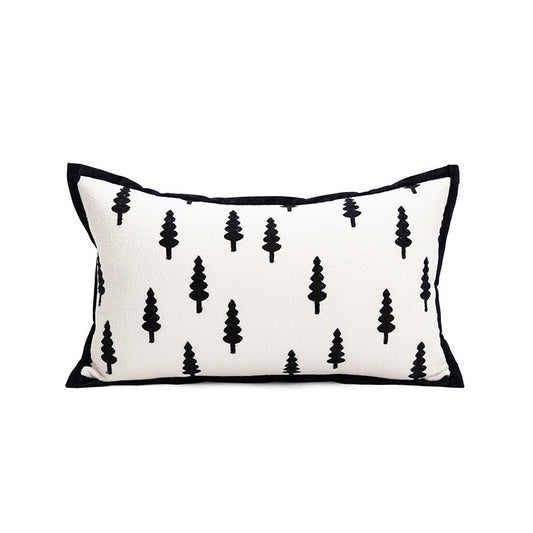 Elegant Two-Piece INS-Style Jacquard Pillow Covers - Black and White Sofa Decor  - STripleB