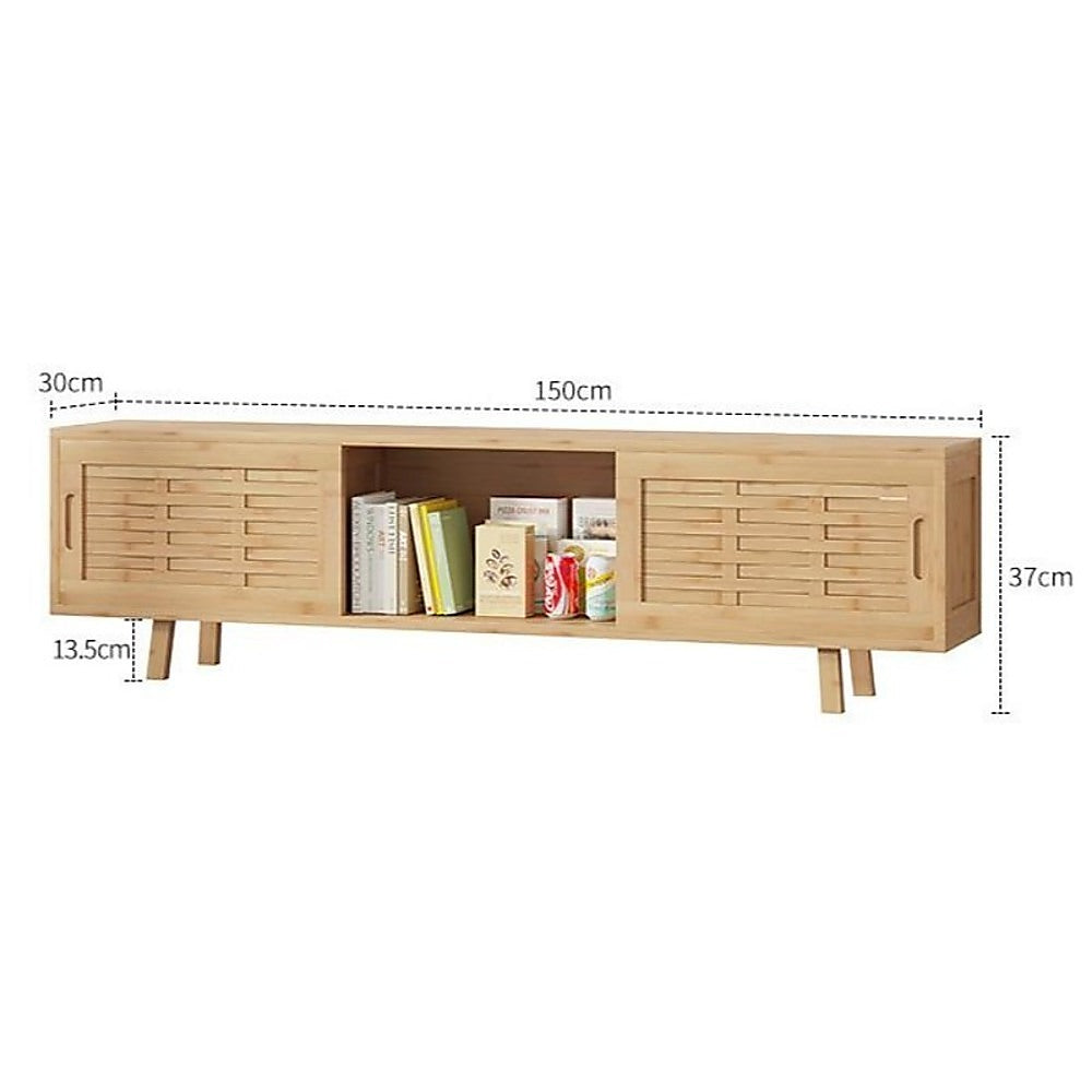 European Style TV Cabinet Entertainment Unit - Bamboo - STripleB