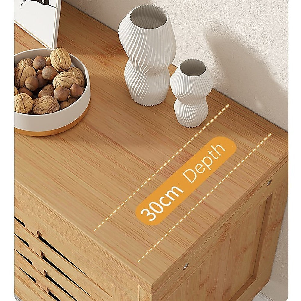 European Style TV Cabinet Entertainment Unit - Bamboo - STripleB