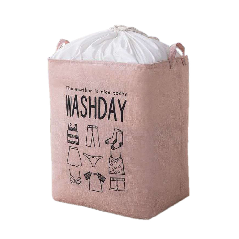 Ex-Large Capacity Collapsible Laundry Basket Foldable Washing Bin Hamper Linen (Pink) - STripleB