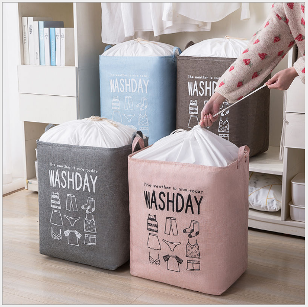 Ex-Large Capacity Collapsible Laundry Basket Foldable Washing Bin Hamper Linen (Pink) - STripleB