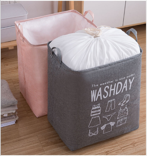 Ex-Large Capacity Collapsible Laundry Basket Foldable Washing Bin Hamper Linen (Pink) - STripleB