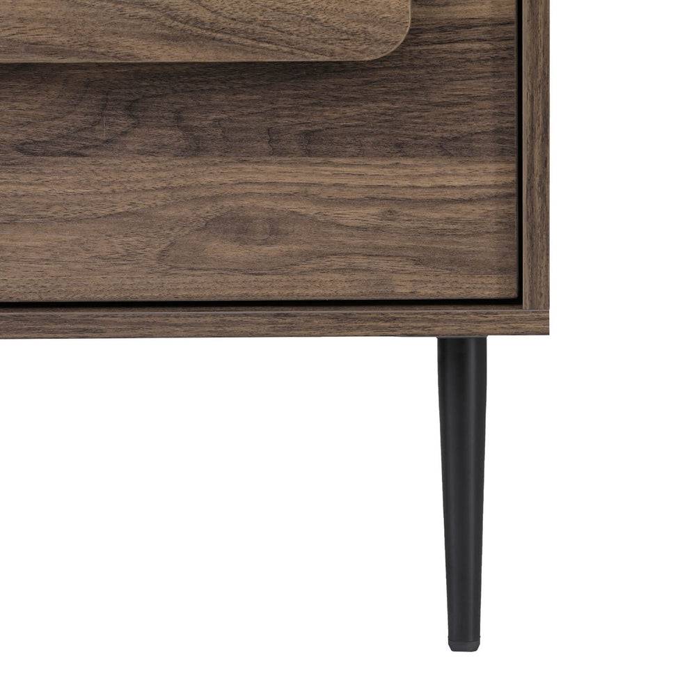 Artiss Bedside Table Nightstand 2 Drawers - Walnut - STripleB 