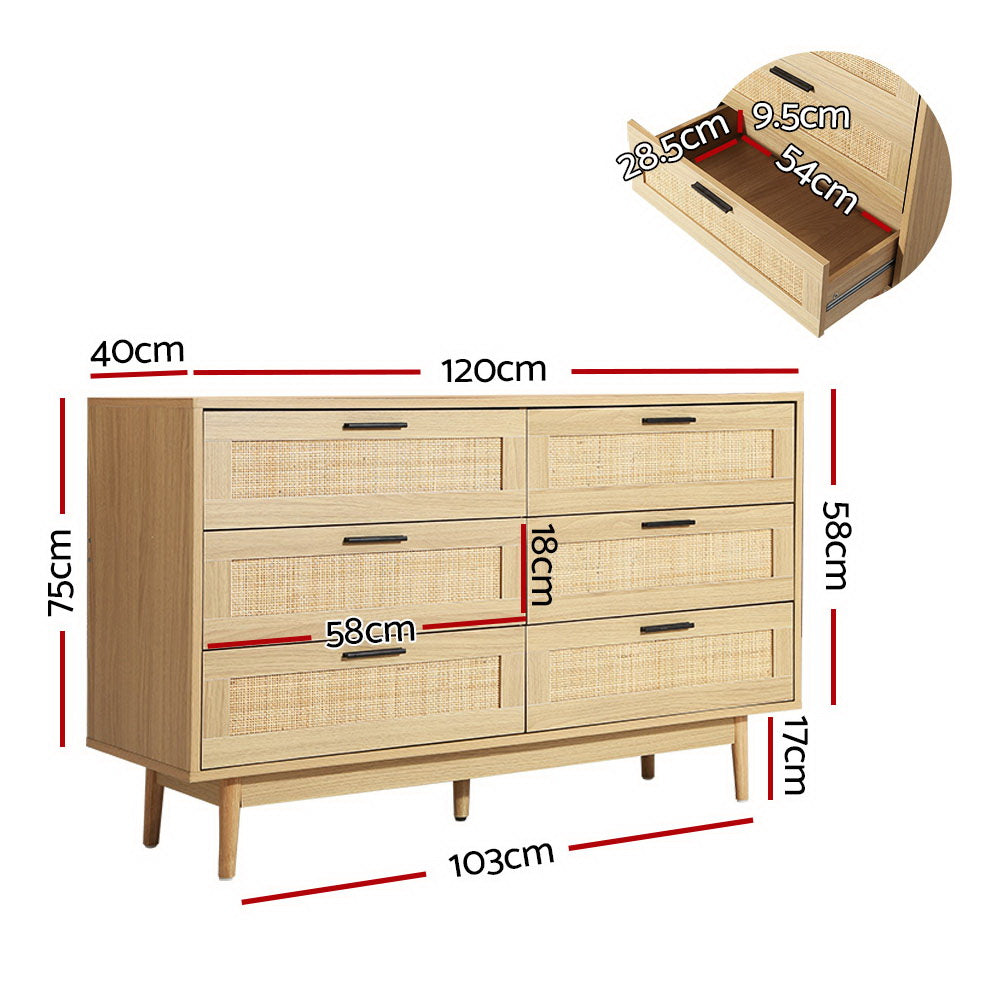 Chest of Drawers - BRIONY Oak - STripleB