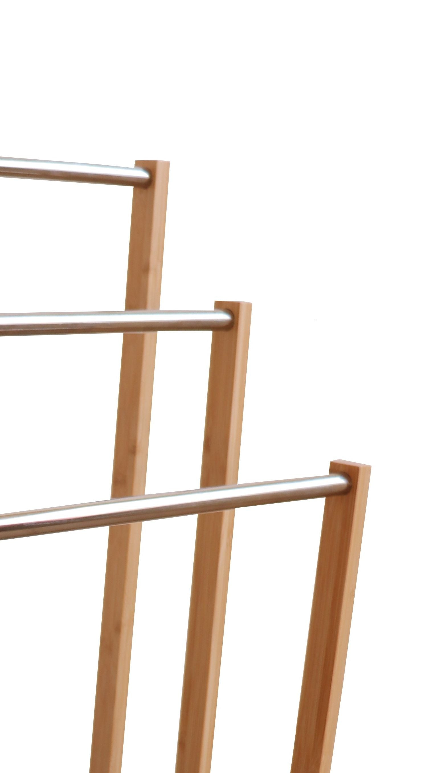Freestanding Bamboo Towel Rack - 3 Tier (82 H x 24,5 W x 46,5) - STripleB