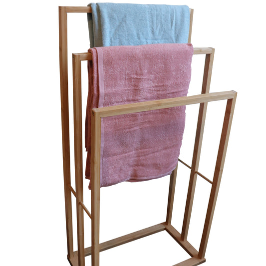Freestanding Bamboo Towel Rack - 3 Tier - STripleB