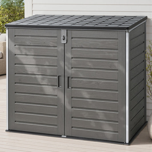 Gardeon Outdoor Storage Box 1170L Container Lockable Cabinet Tool Organizer Shed Grey - STripleB