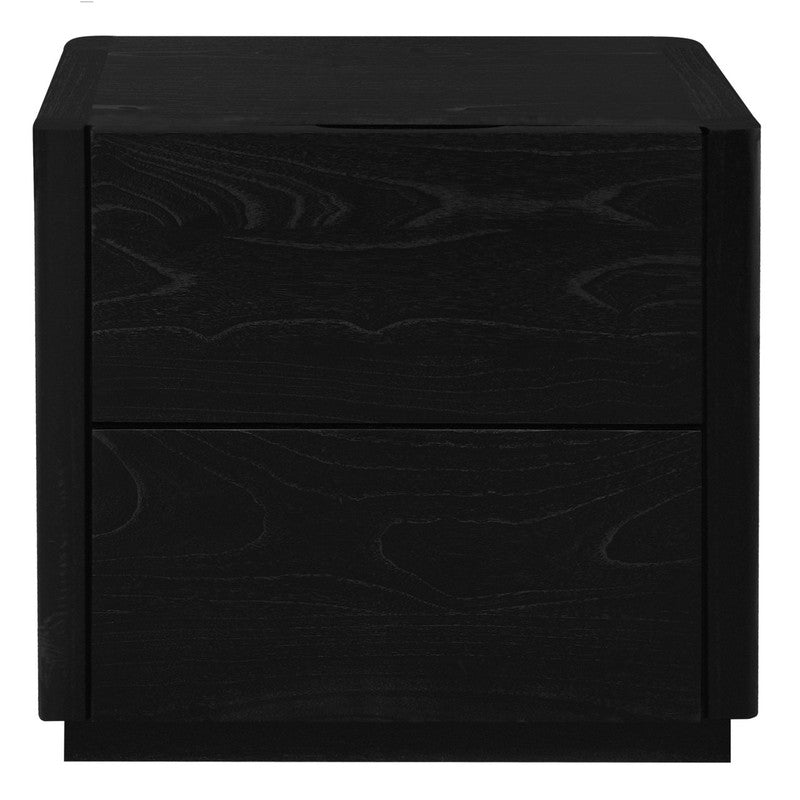 Gatsby 2-Drawer Bedside Table (Black) - STripleB