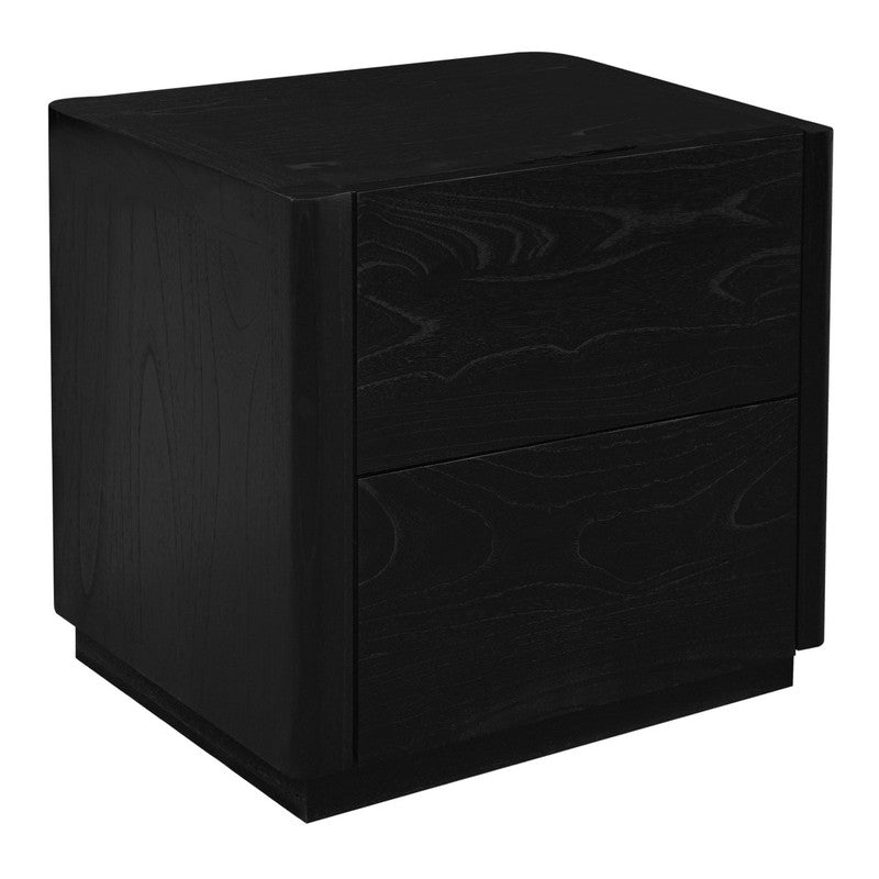 Gatsby 2-Drawer Bedside Table (Black) - STripleB