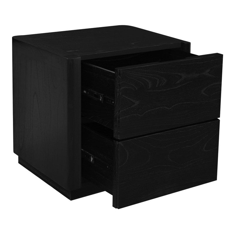 Gatsby 2-Drawer Bedside Table (Black) - STripleB