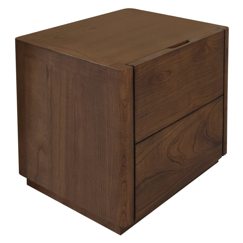 Gatsby 2-Drawer Bedside Table (Walnut) - STripleB