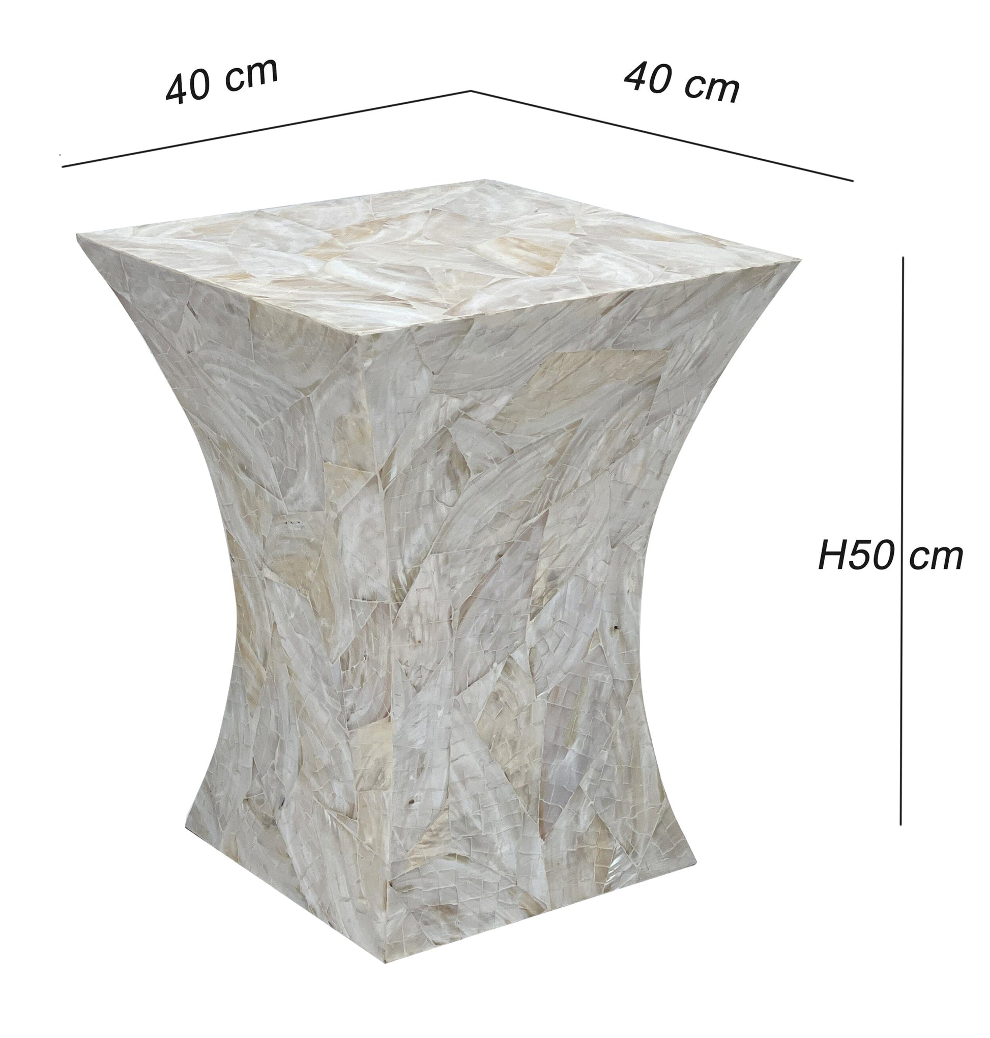 GLEESON MOTHER OF PEARL HAND MADE SIDE TABLE - STripleB 
