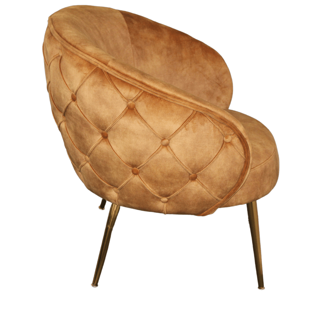 York Accent Chair - Diamond Tufted Deluxe Velvet - STripleB 