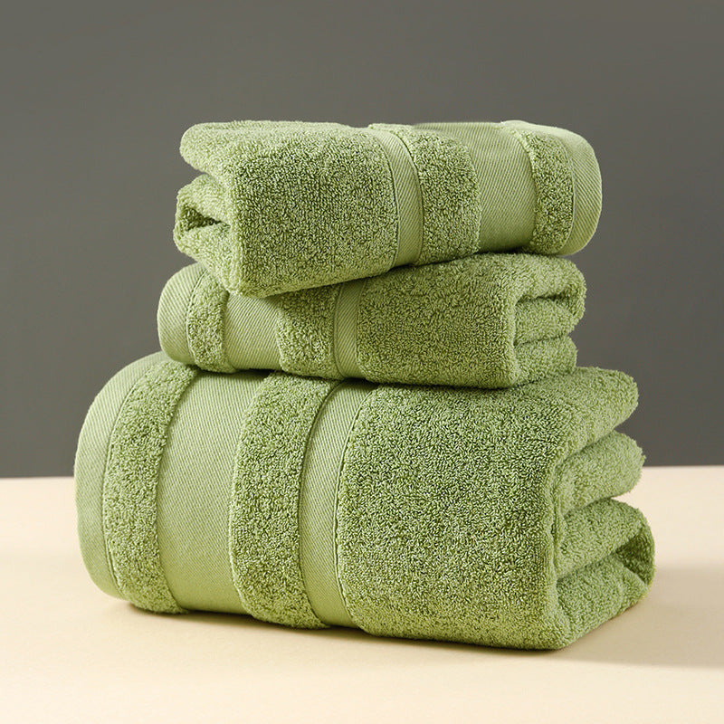 Green - Luxury 3-Piece 100% Cotton Towel Set  - STripleB