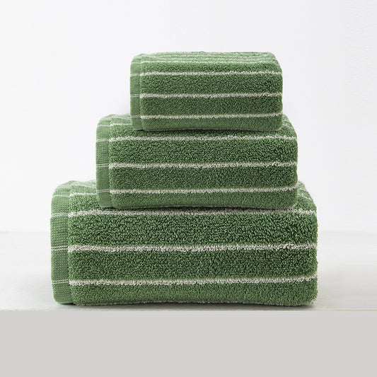 Green - Soft and Absorbent Cotton Towel Set - STripleB