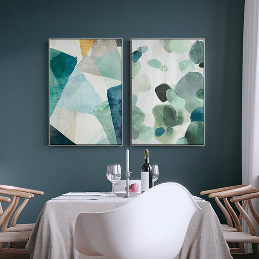  Green Marble 2 Sets White Frame Canvas - 50cmx70cm - STripleB