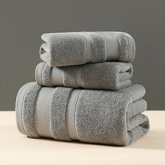 Grey - Luxury 3-Piece 100% Cotton Towel Set - STripleB
