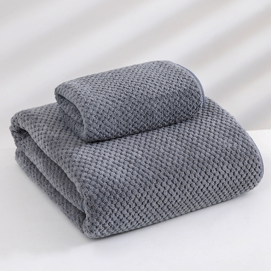 Grey - Luxury Bath Towel and Hand Towel Set - STripleB