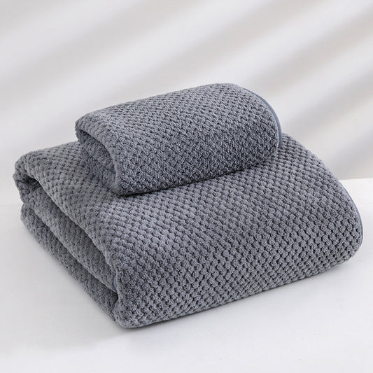 Grey - Luxury Bath Towel and Hand Towel Set - STripleB