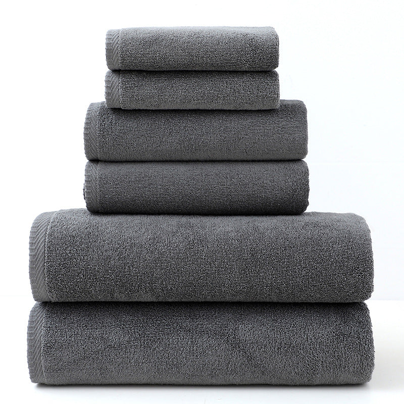 Grey - Premium Cotton Towel Set - 6 Pieces - STripleB