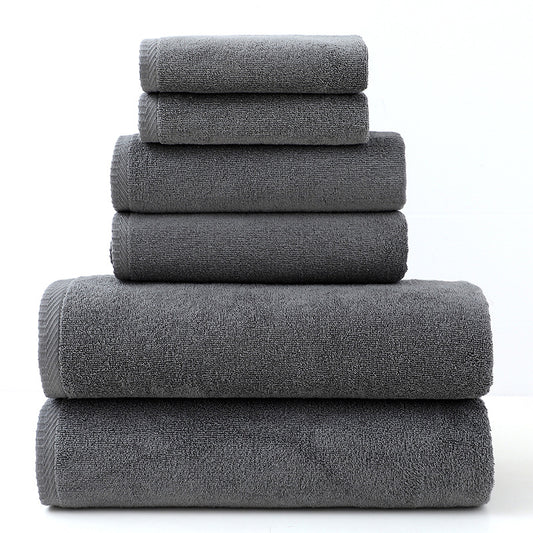 Grey - Premium Cotton Towel Set - 6 Pieces - STripleB