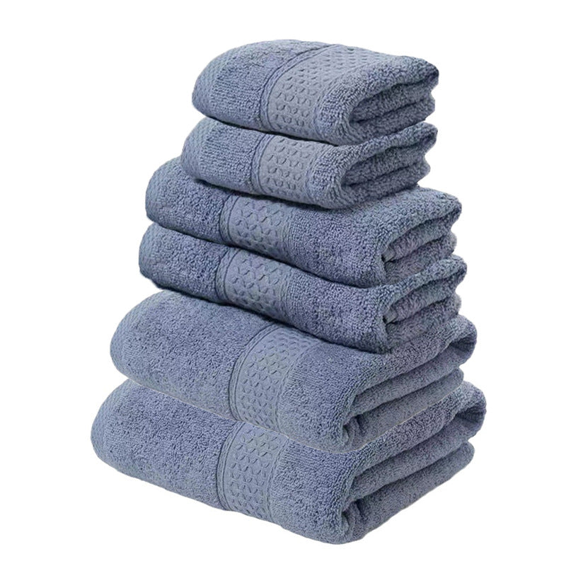 Grey Blue - Luxury 6-Piece 100% Cotton Towel Set - STripleB