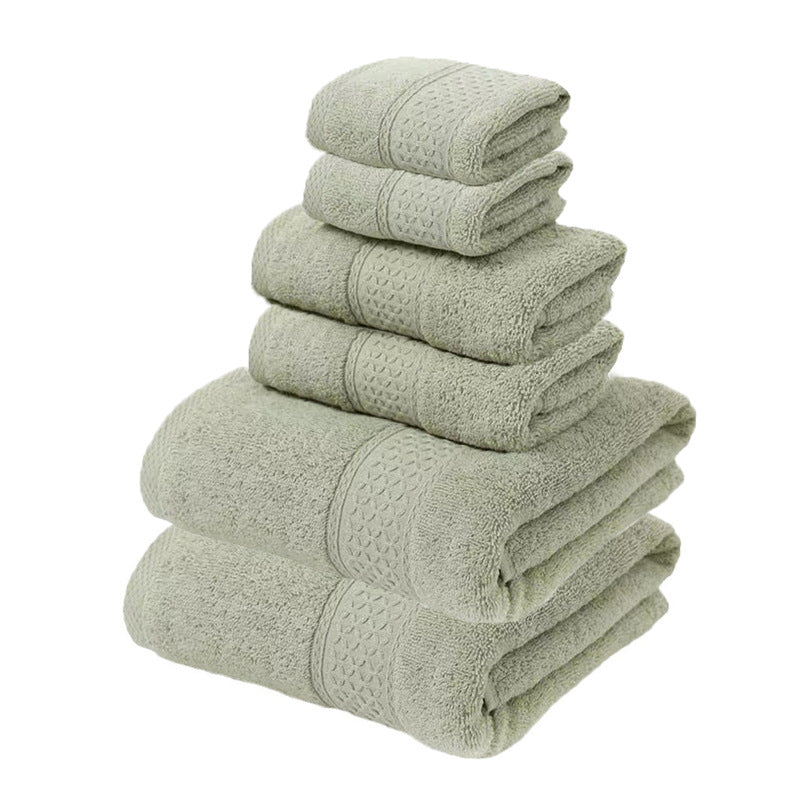 Grey Green - Luxury 6-Piece 100% Cotton Towel Set - STripleB