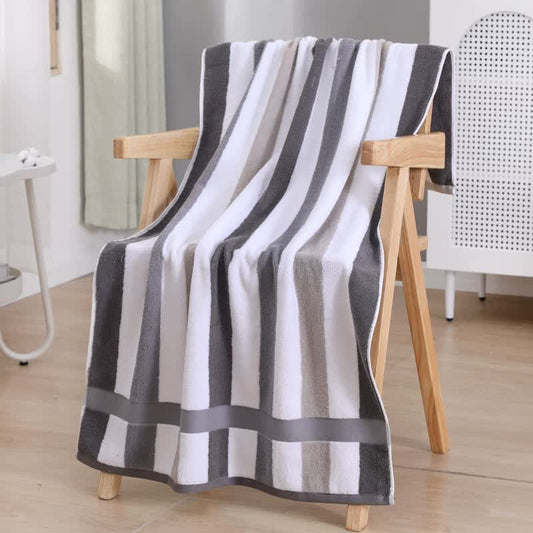 Grey Ultra-Absorbent Long-Fiber Cotton Large Bath Towel – Perfect for Home, Hotel, and Beauty Salons 140cm*70cm - STripleB 