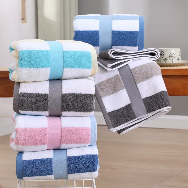 Grey Ultra-Absorbent Long-Fiber Cotton Large Bath Towel – Perfect for Home, Hotel, and Beauty Salons 140cm*70cm - STripleB 
