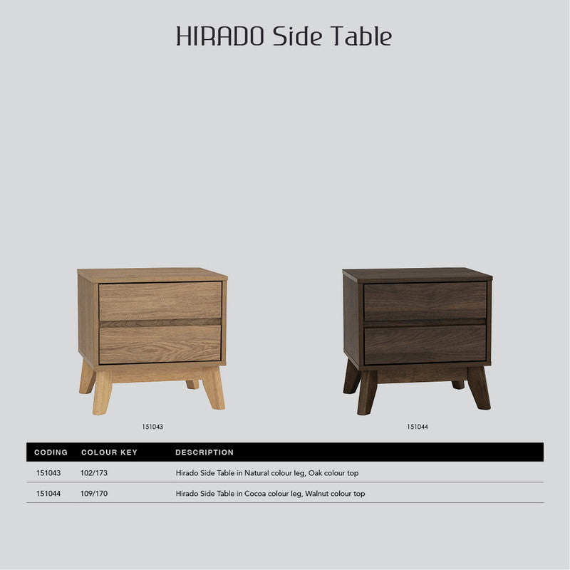 Hirado Bedside Table - Cocoa x 5 - STripleB