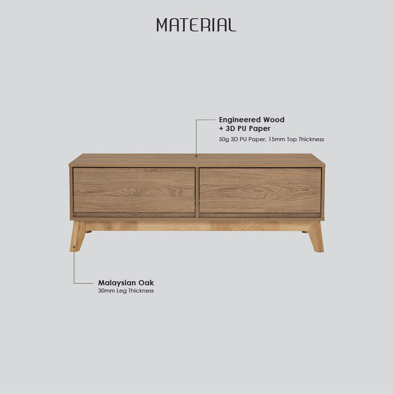 Hirado Coffee Table - Natural - STripleB