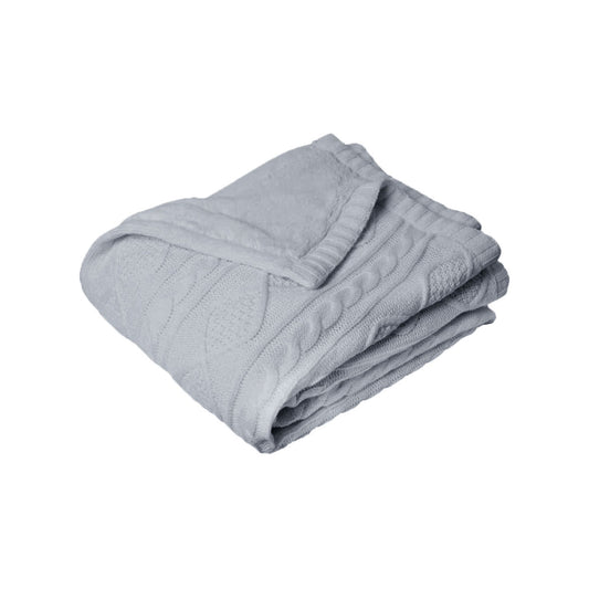 J.Elliot Home Alberta Knit Throw Rug - Grey - STripleB