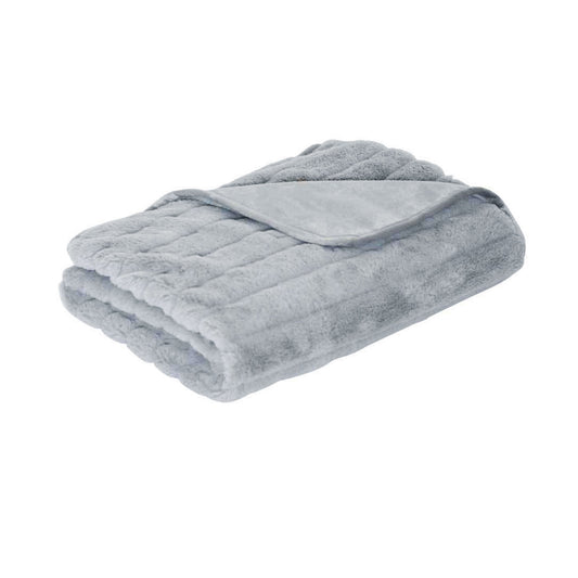 J.Elliot Home Baw Baw Plush Throw - Grey - STripleB